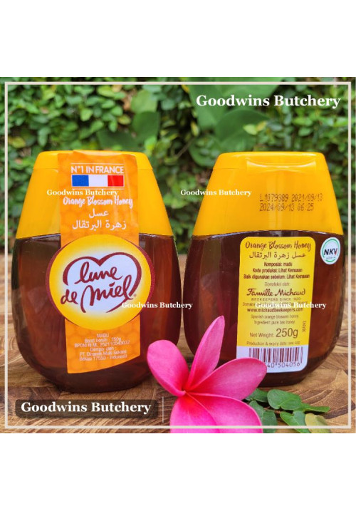 Honey madu Lune De Miel ORANGE BLOSSOM HONEY France 250g